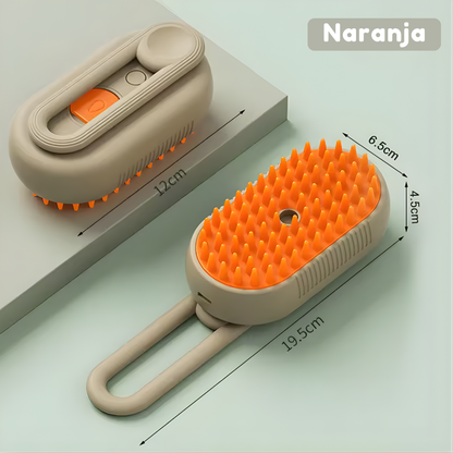 Cepillo Eléctrico de Vapor 3 en 1 para Gatos y Perros